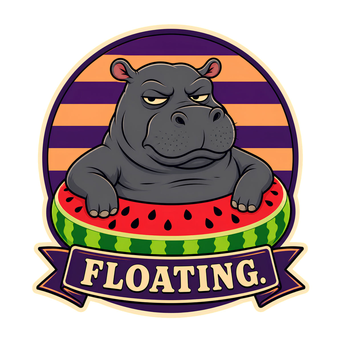 Floating Hippo