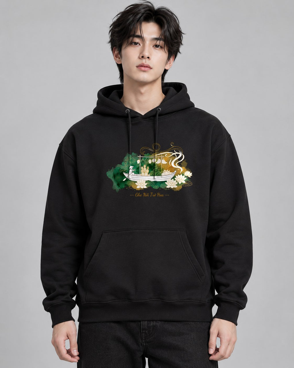 Floating Lotus Boat - Black