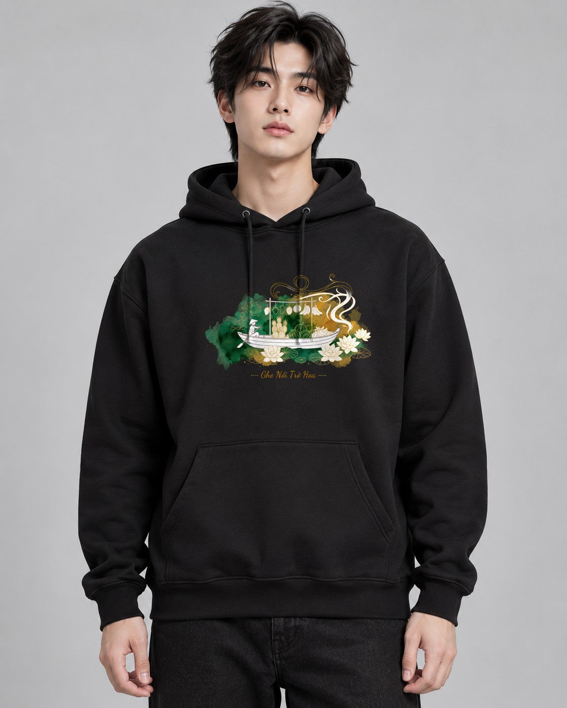 Floating Lotus Boat - Black