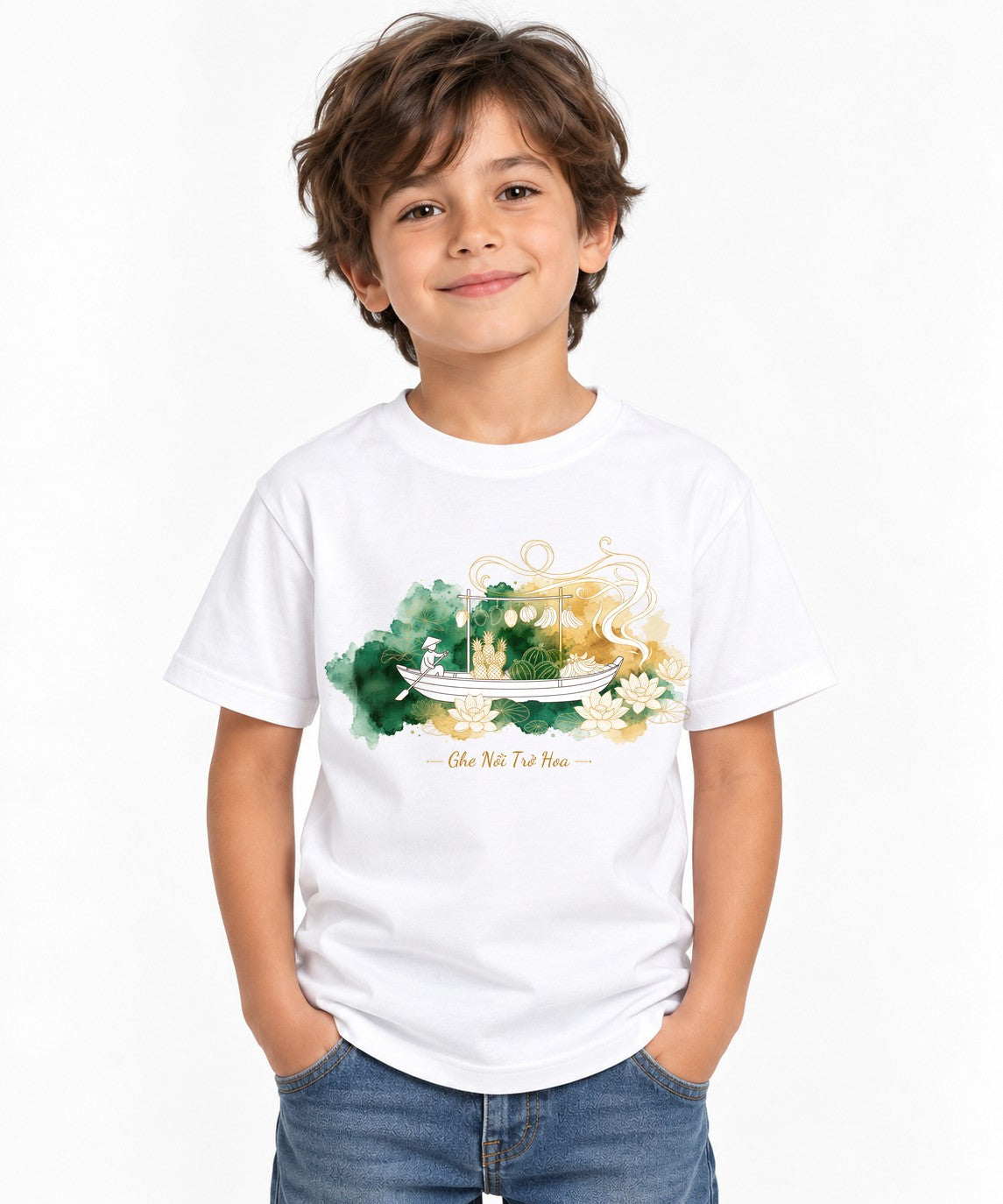 Floating Lotus Boat - White