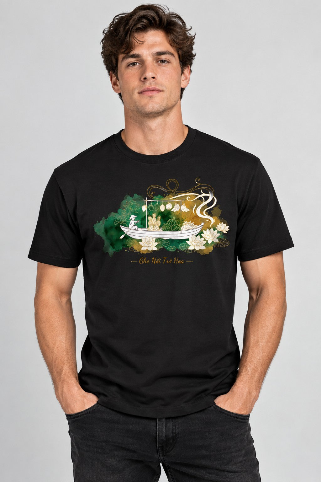 Floating Lotus Boat - Black