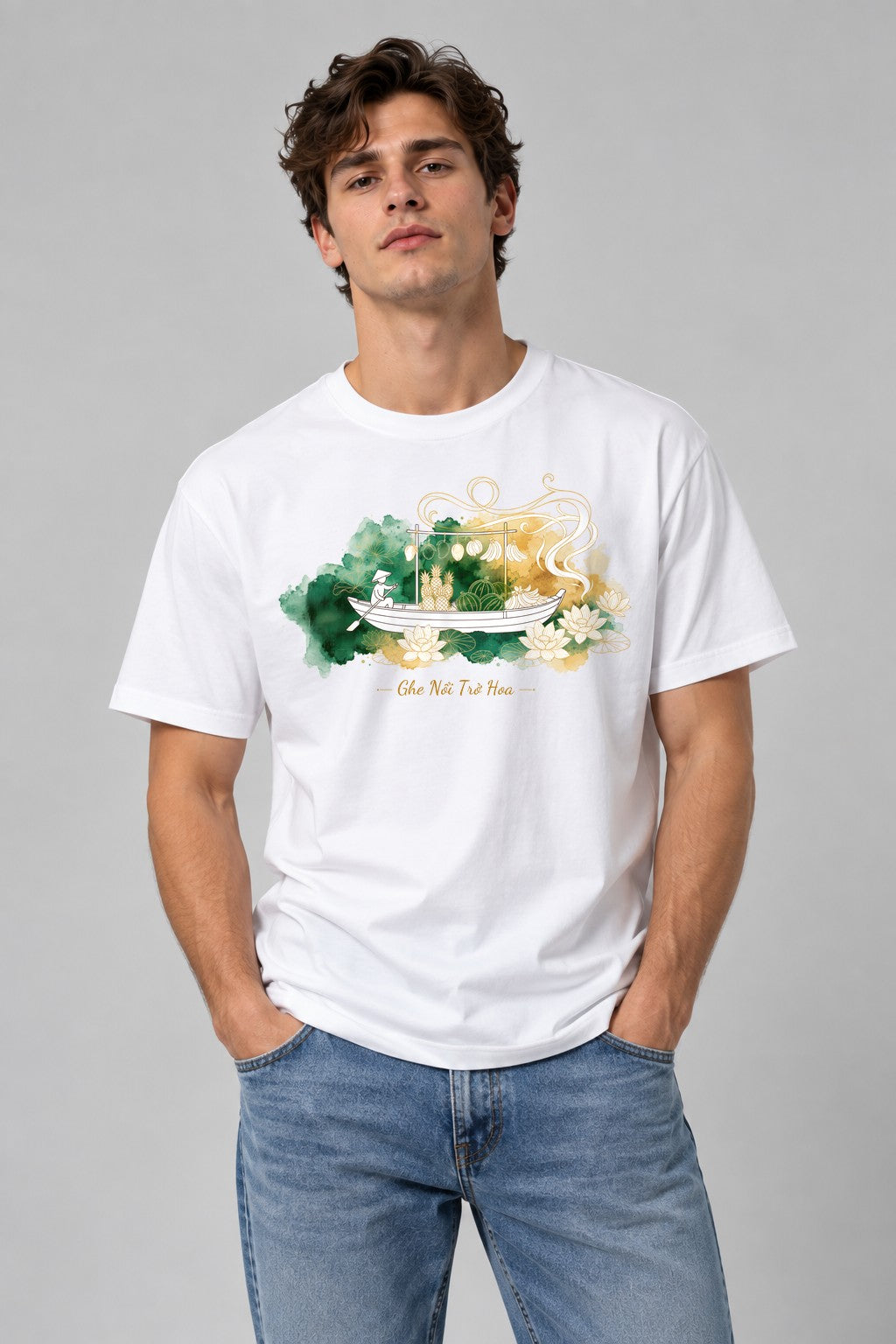 Floating Lotus Boat - White