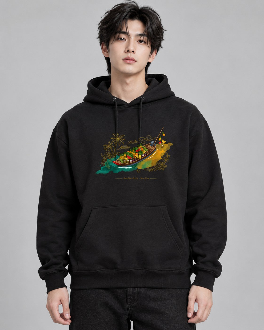 Floating Market Boat - Black
