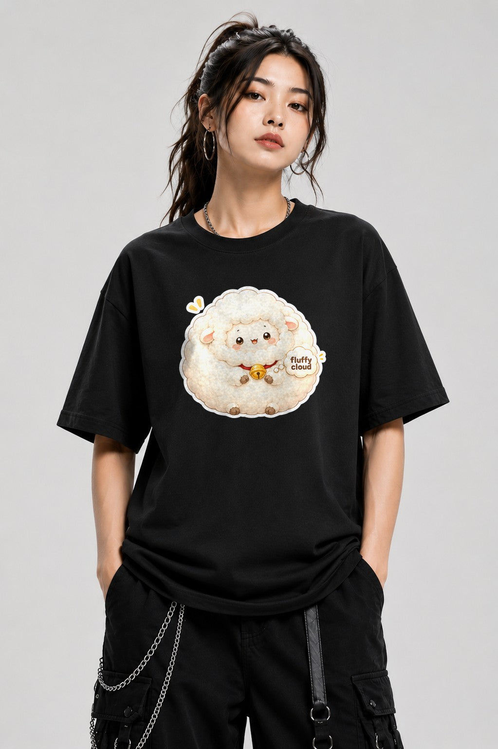 Fluffy Cloud Sheep - Black