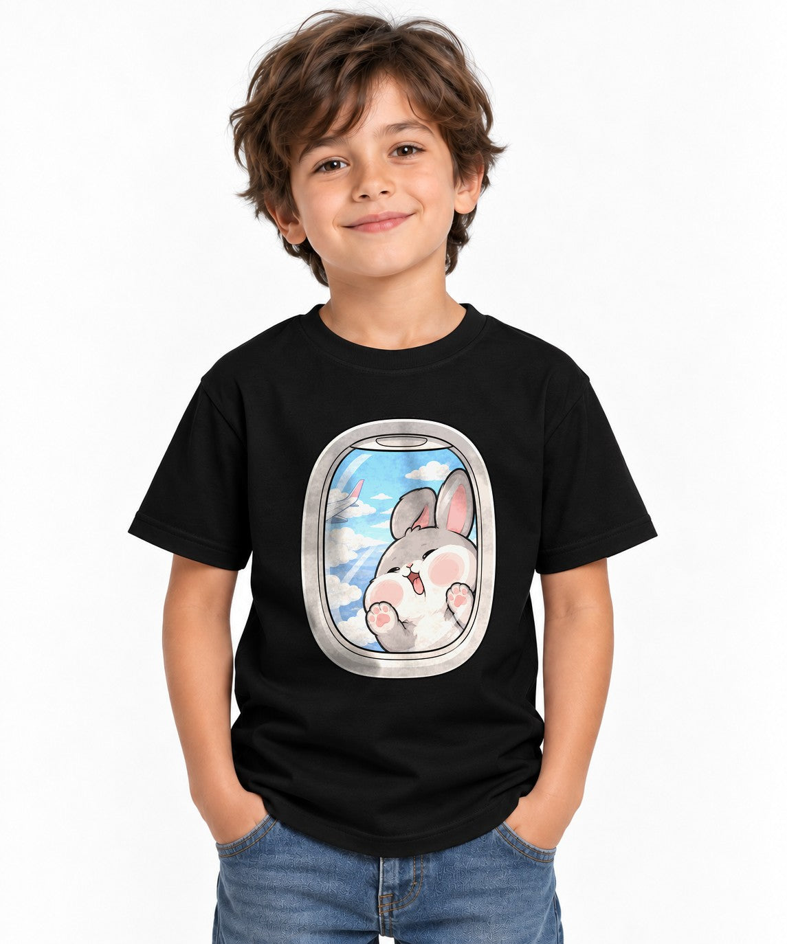 Flying Bunny Window - Black