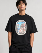 Flying Bunny Window - Black