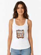 Fragile Shattered State Graphic Tee - Bold Typography Design - White
