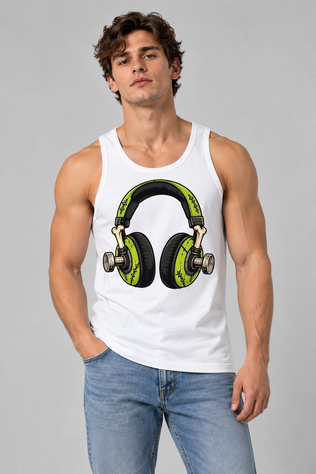 Frankenstein Headphones - White