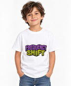 Frequency Shift Retro Wave Graphic Tee - 80s Vaporwave Style - White