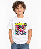 Game On Lvl Max Retro Gamer Shirt - Pixel Art Cat Gaming Tee - White