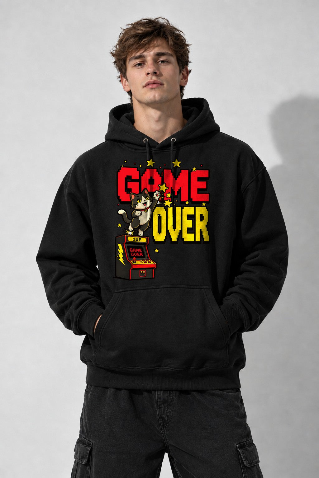 Game Over Cat - Black