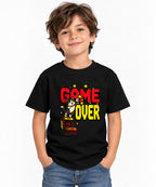 Game Over Cat Shirt - Retro Arcade Gamer Pixel Art Tee - Black