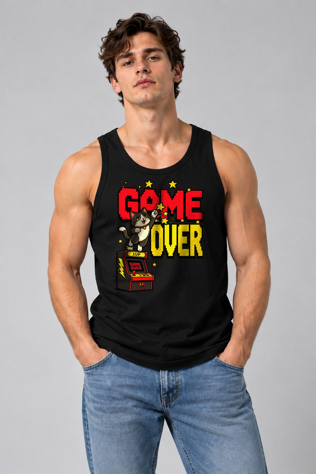 Game Over Cat - Black