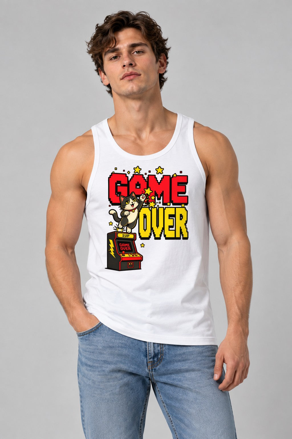 Game Over Cat - White