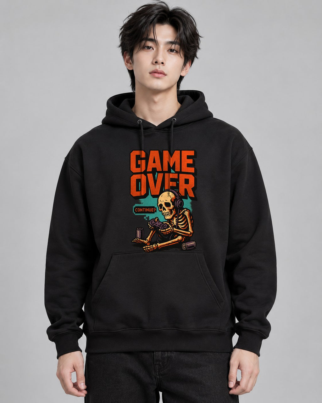 Game Over Skeleton - Black