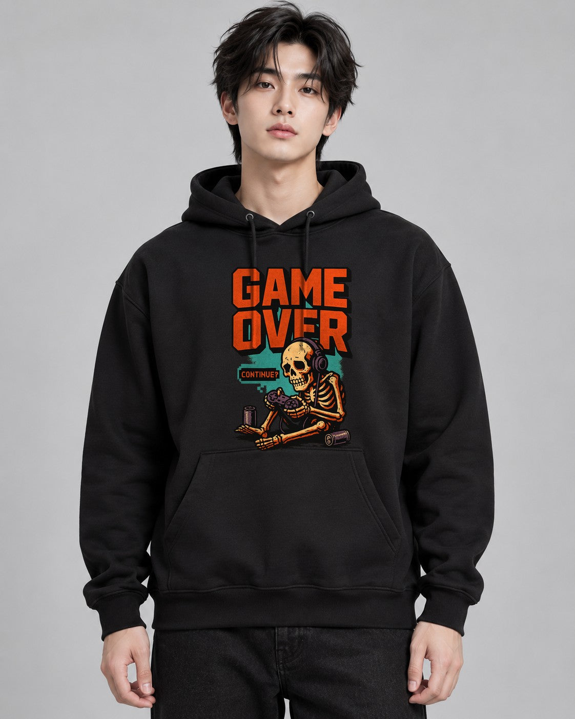 Game Over Skeleton - Black