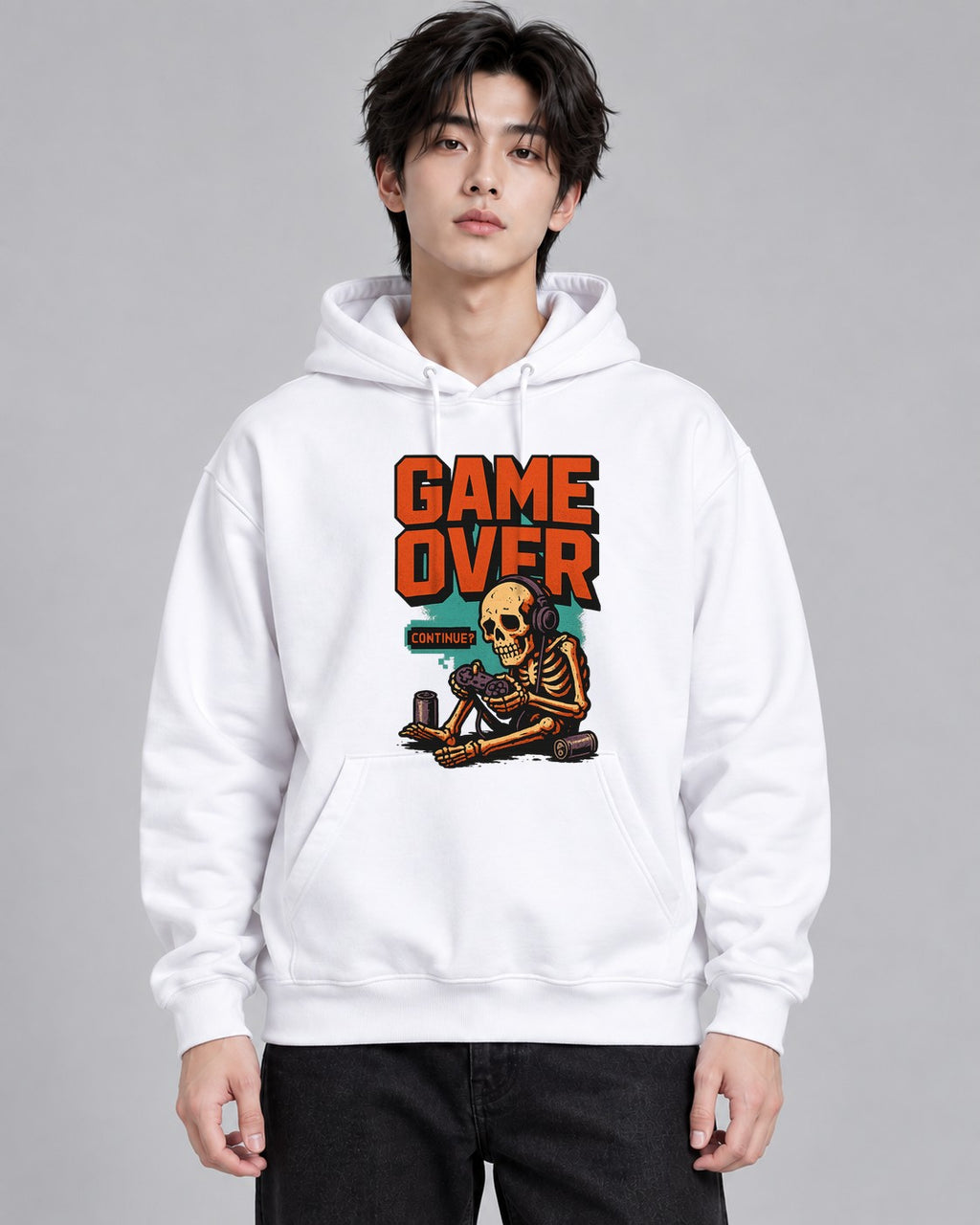 Game Over Skeleton - White