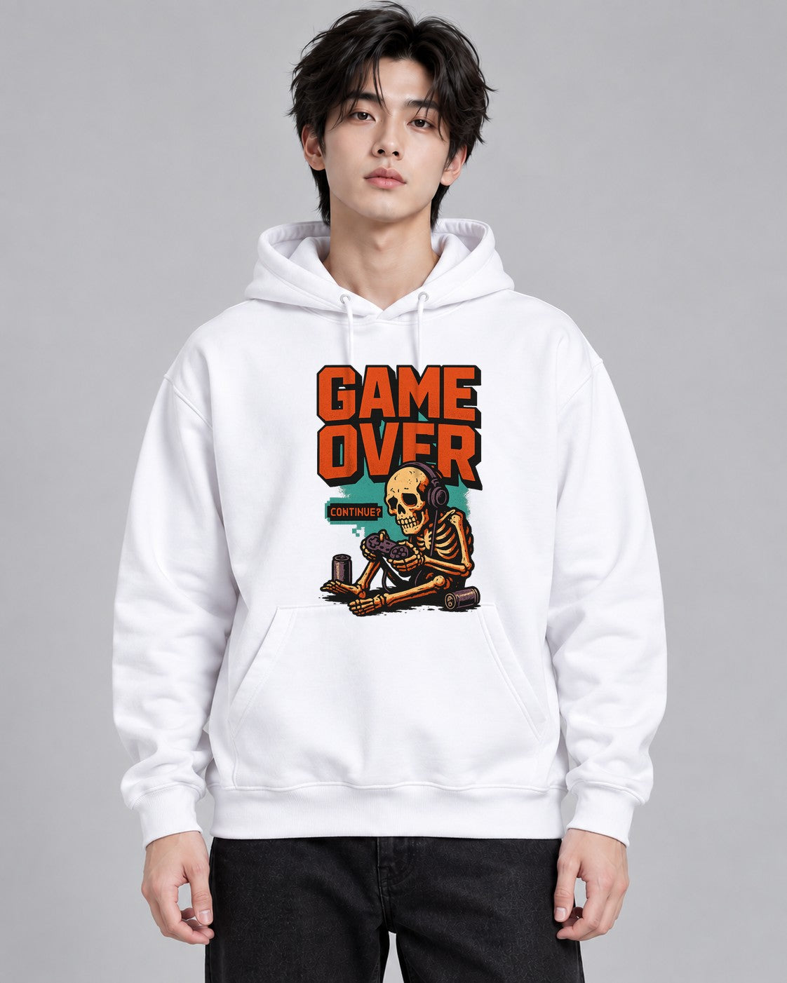 Game Over Skeleton - White