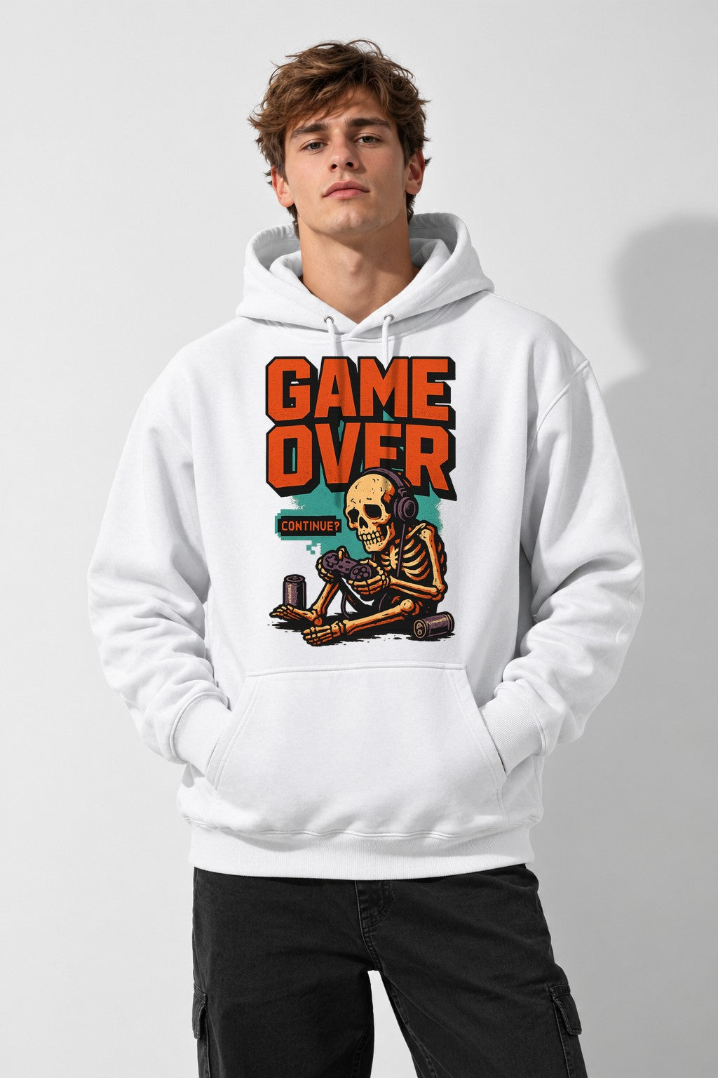 Game Over Skeleton - White