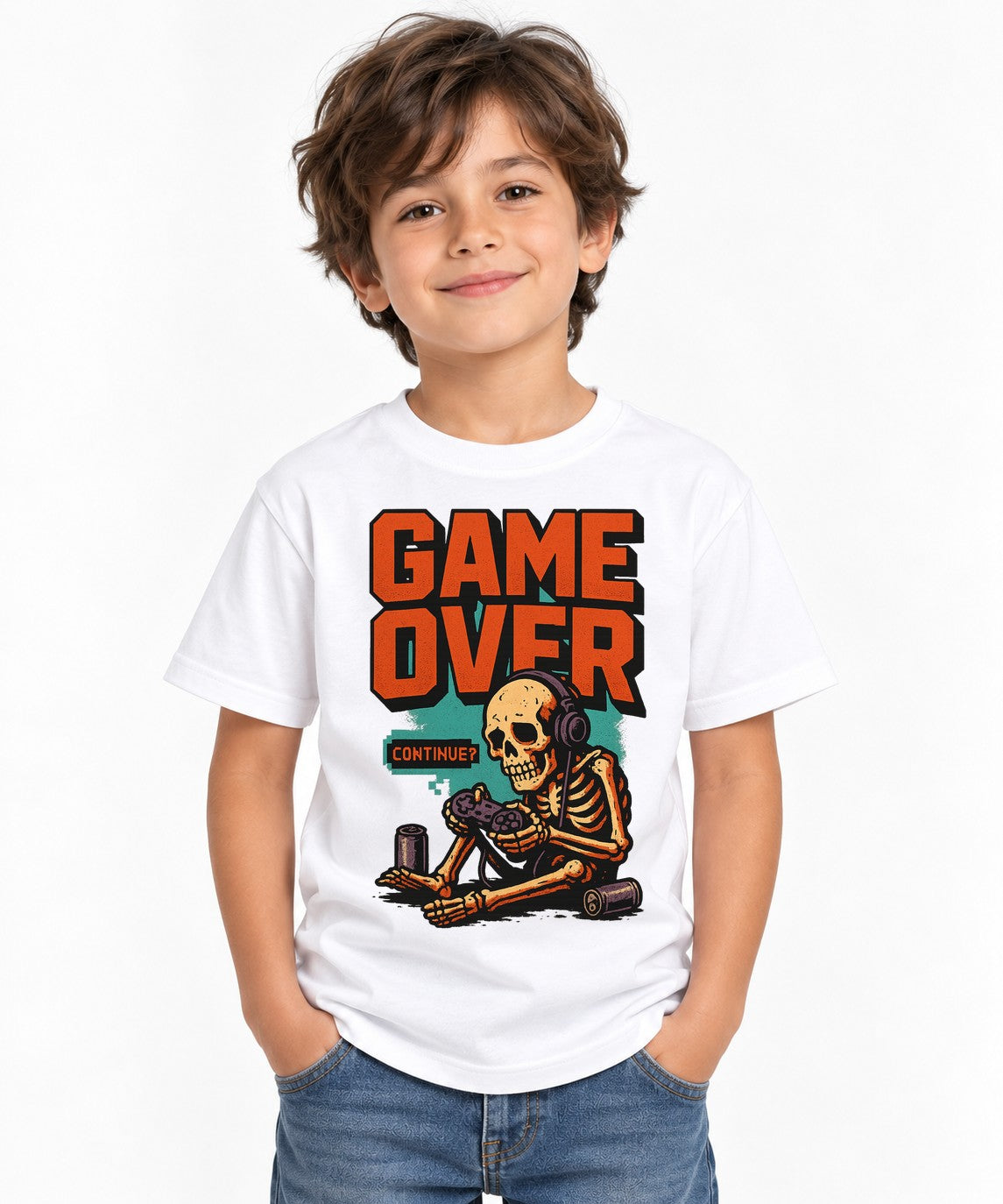 Game Over Skeleton - White