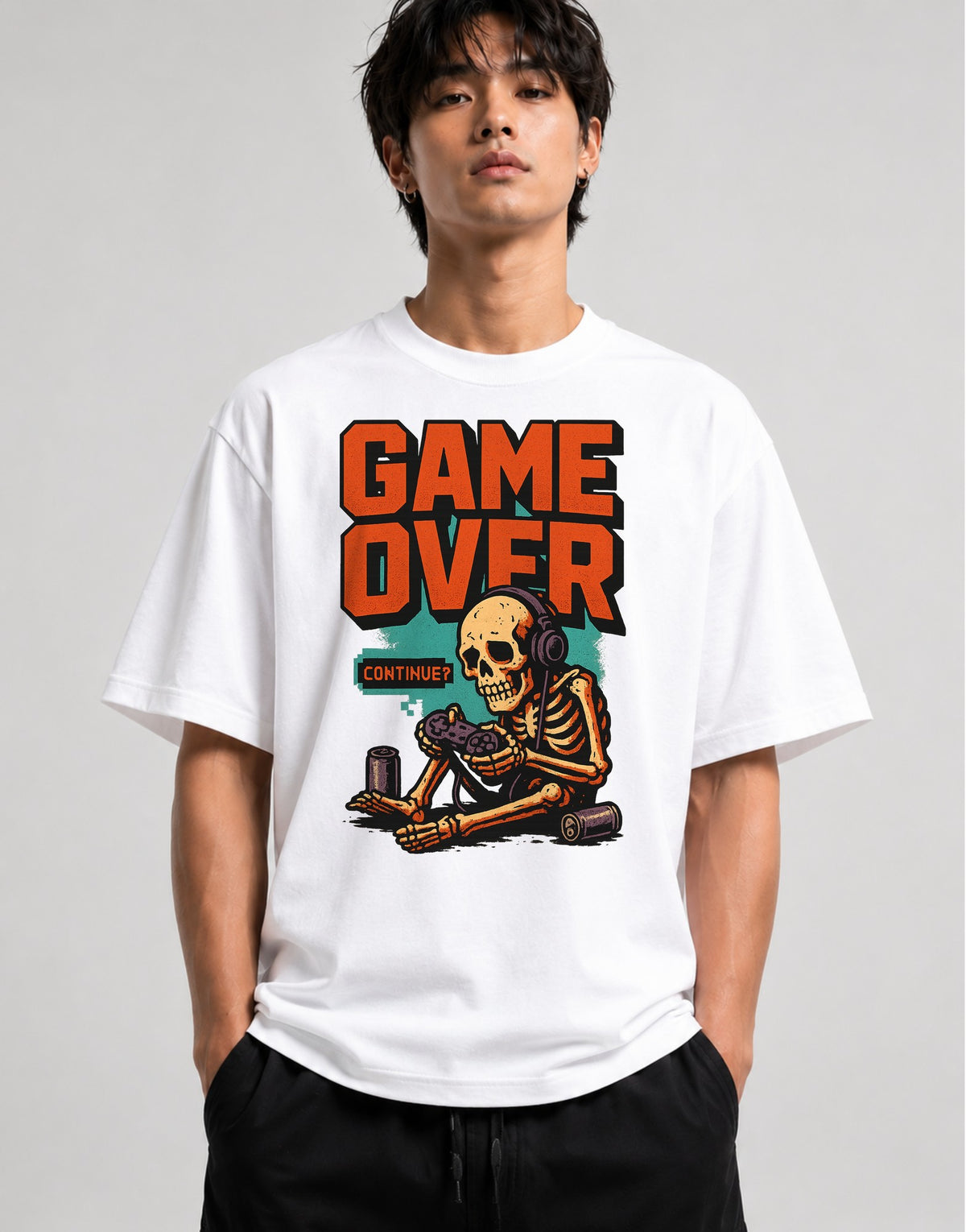 Game Over Skeleton - White