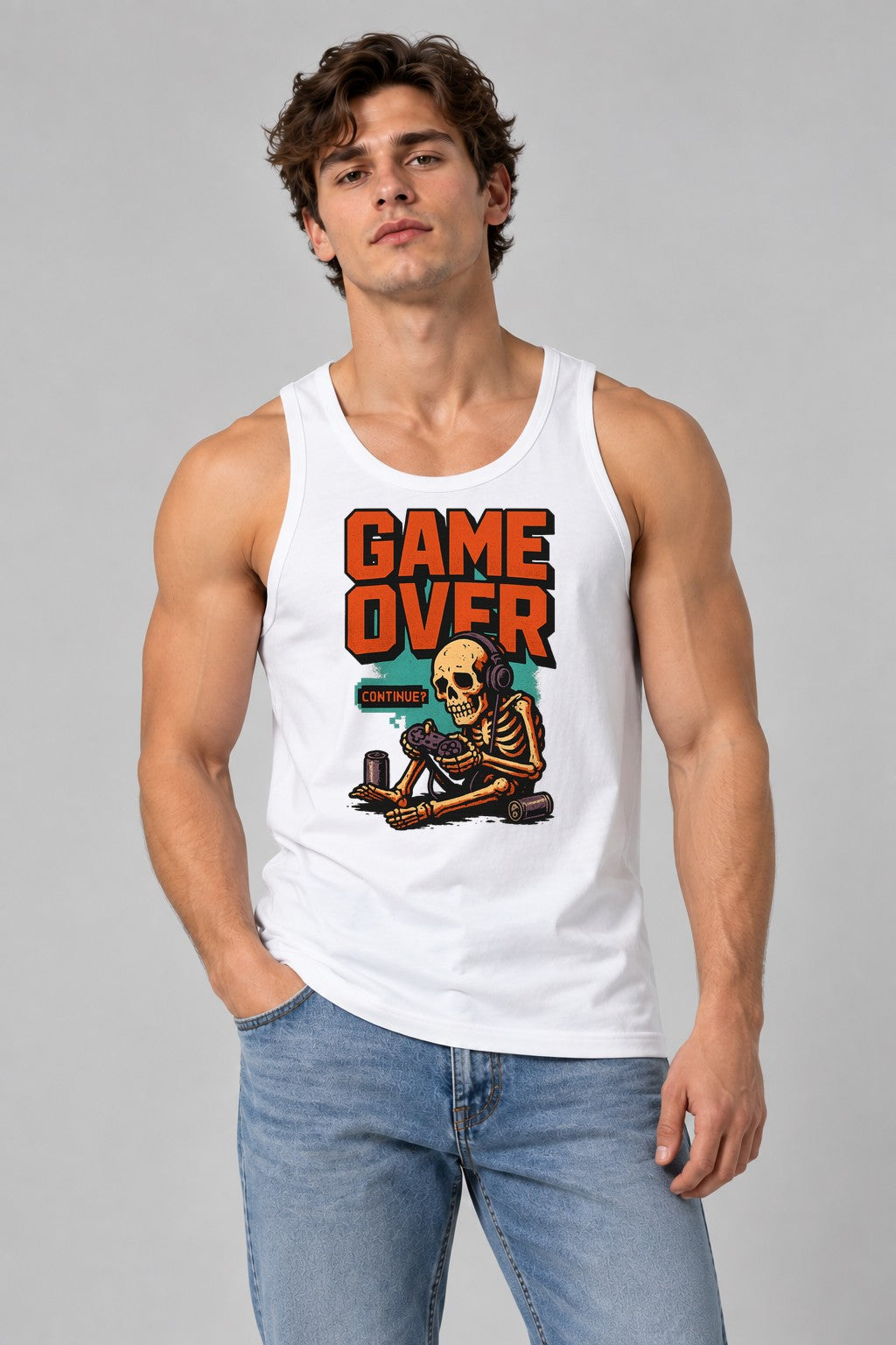 Game Over Skeleton - White