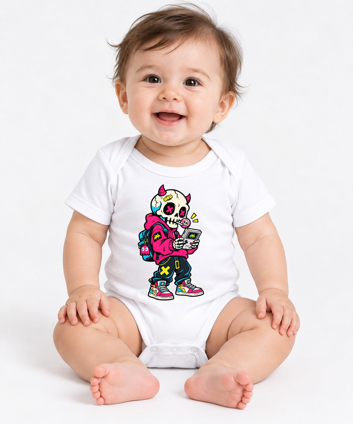 Gamer Skull Devil - White