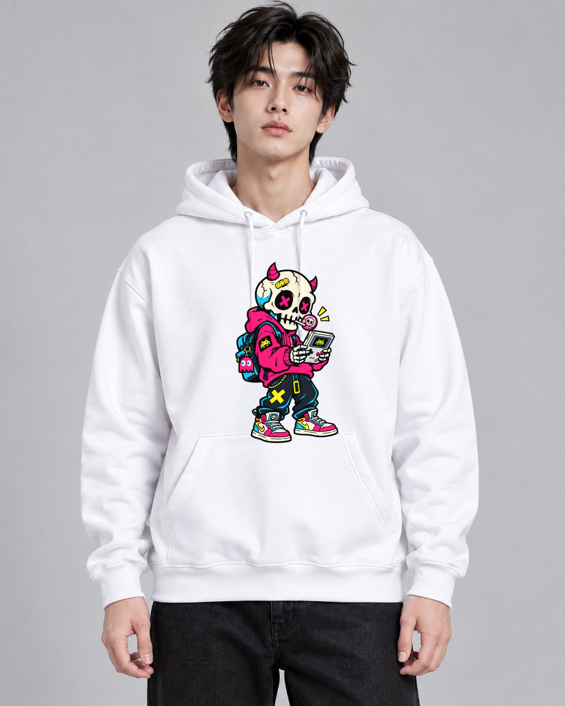 Gamer Skull Devil - White