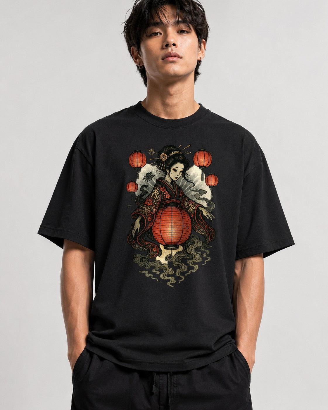 Geisha Ghost Lantern - Black