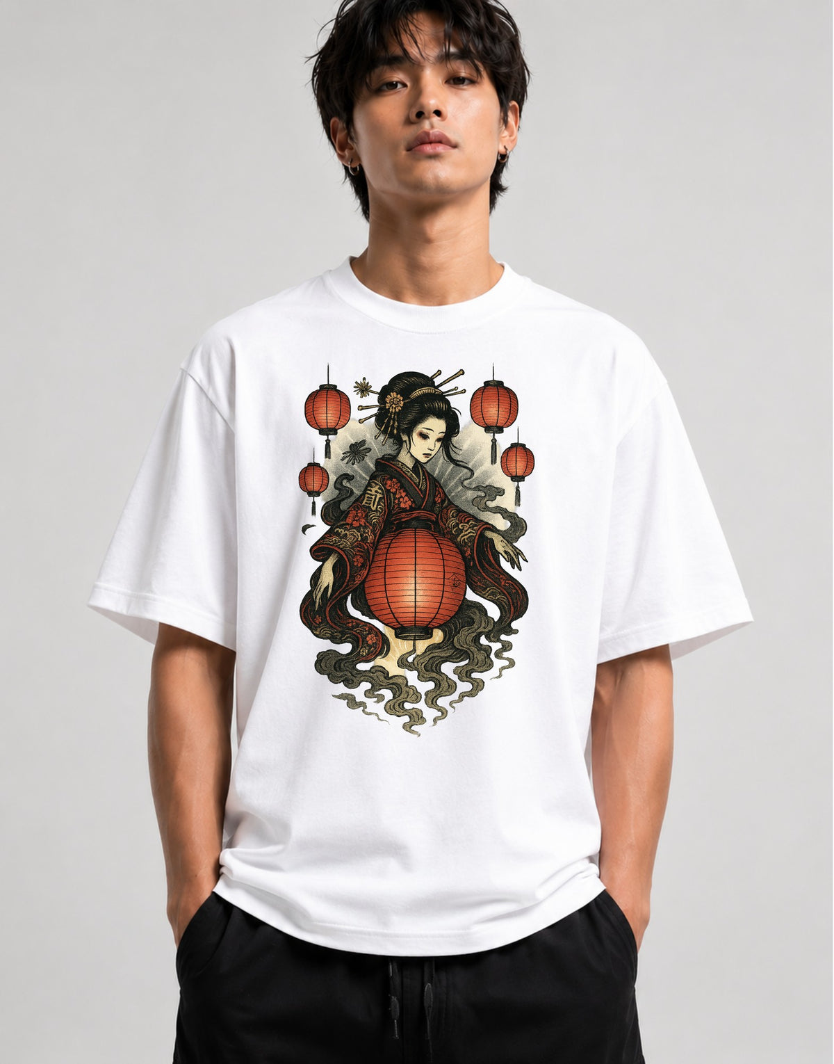 Geisha Ghost Lantern - White