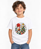 Geometric Christmas Scene - White
