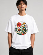 Geometric Christmas Scene - White