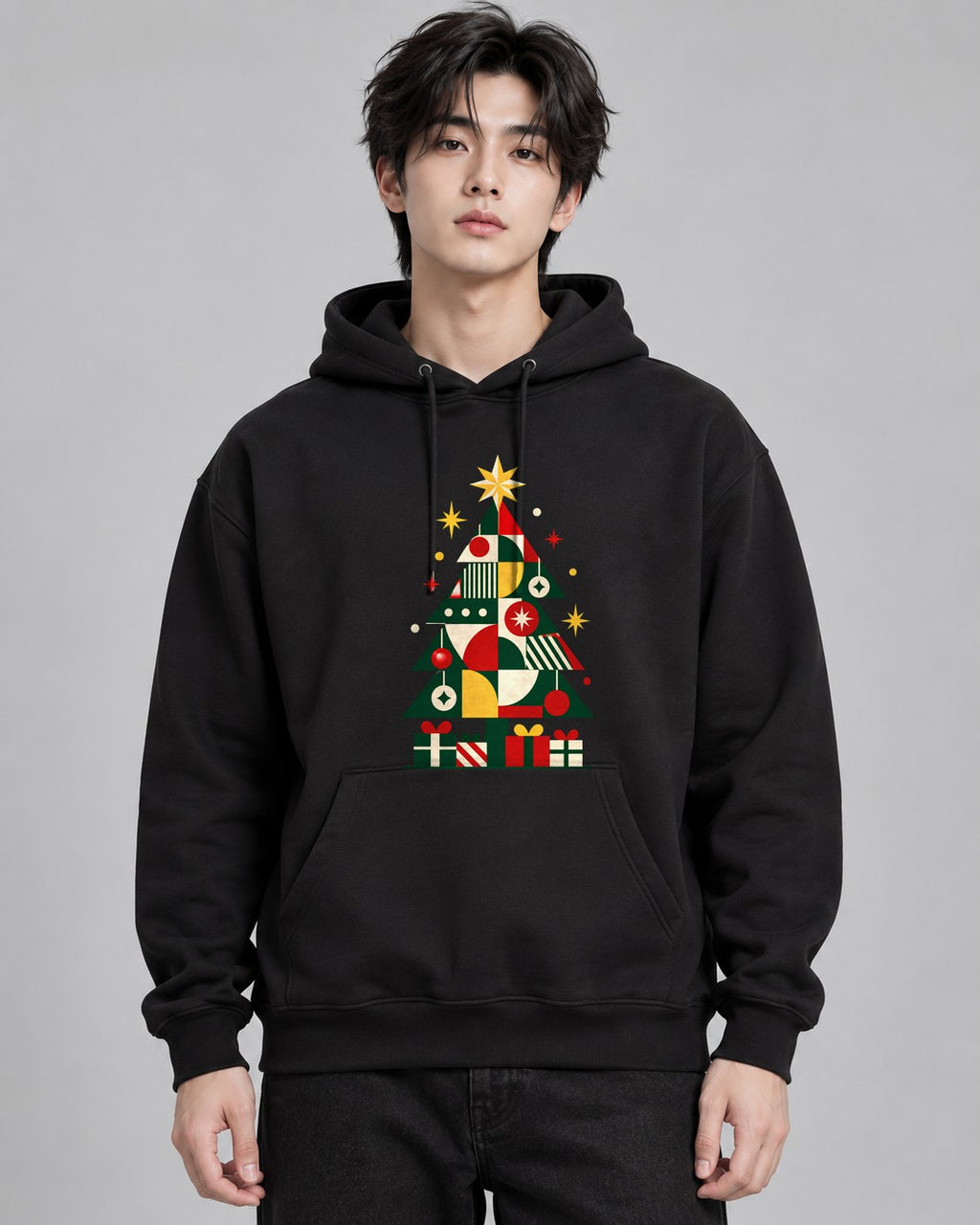 Geometric Christmas Tree - Black