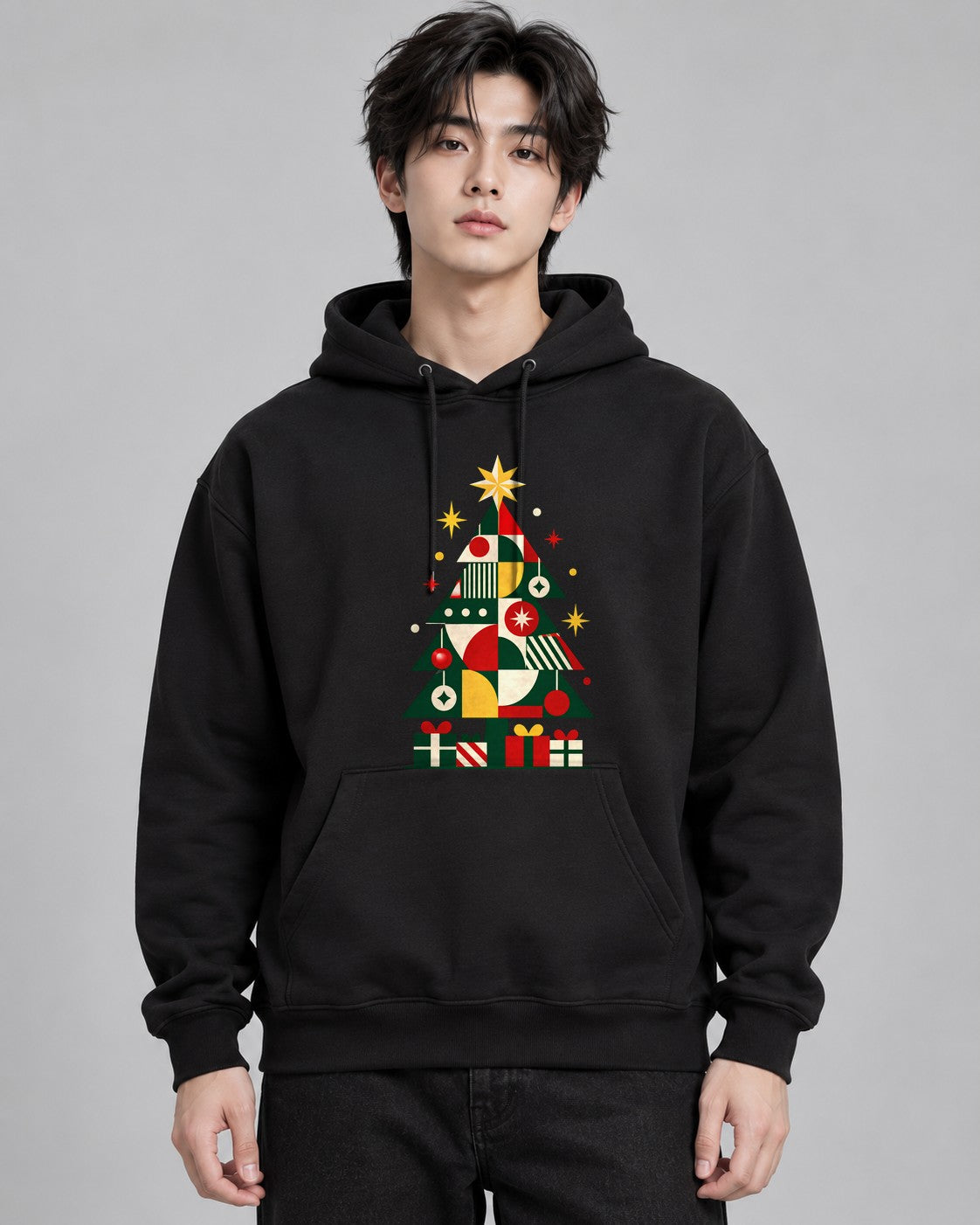 Geometric Christmas Tree - Black