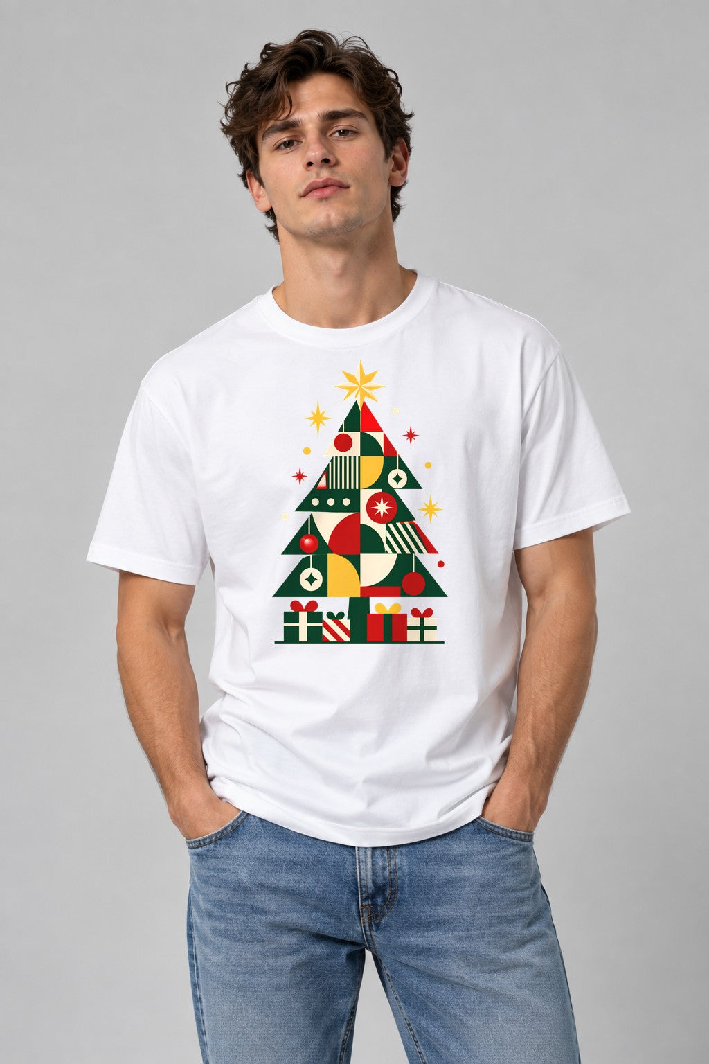Geometric Christmas Tree - White