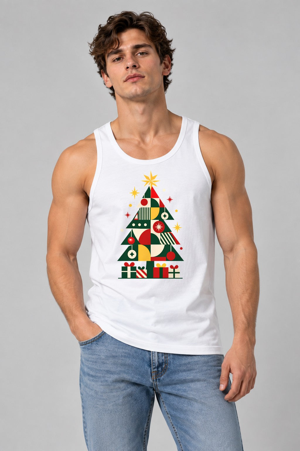 Geometric Christmas Tree - White