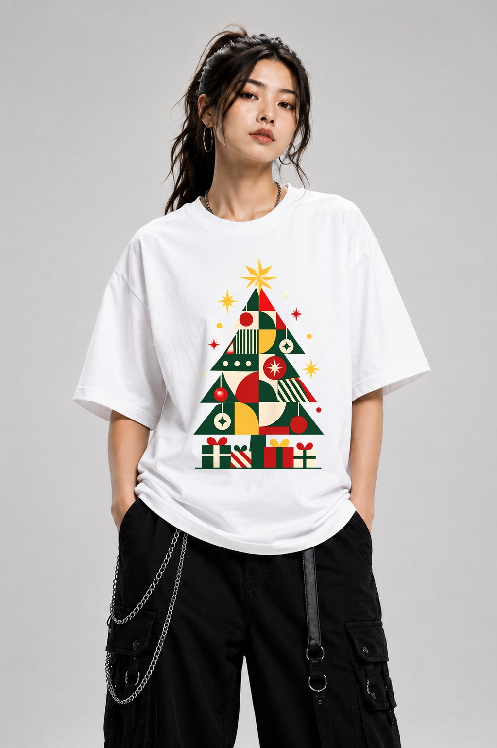 Geometric Christmas Tree - White
