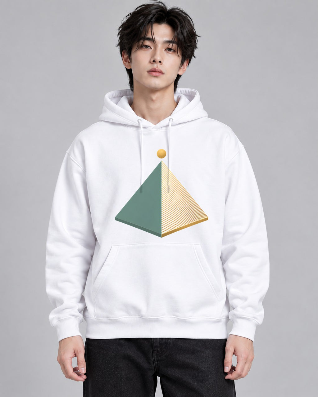 Geometric Pyramid Sphere - White