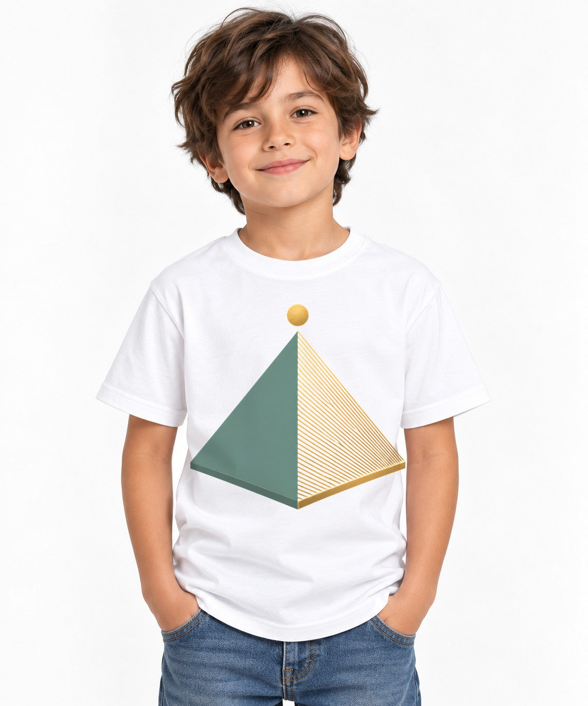 Geometric Pyramid Sphere - White