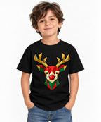 Geometric Reindeer - Black