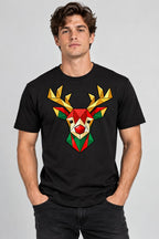 Geometric Reindeer - Black