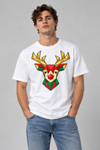 Geometric Reindeer - White