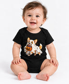 Ghost Corgi Trick or Treat - Black