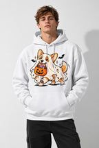 Ghost Corgi Trick or Treat - White