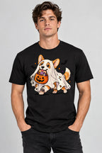 Ghost Corgi Trick or Treat - Black