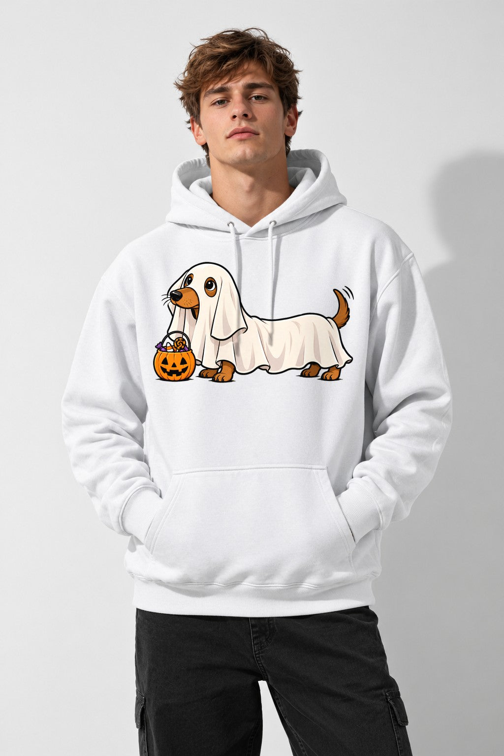 Ghost Dog Trick Or Treat - White