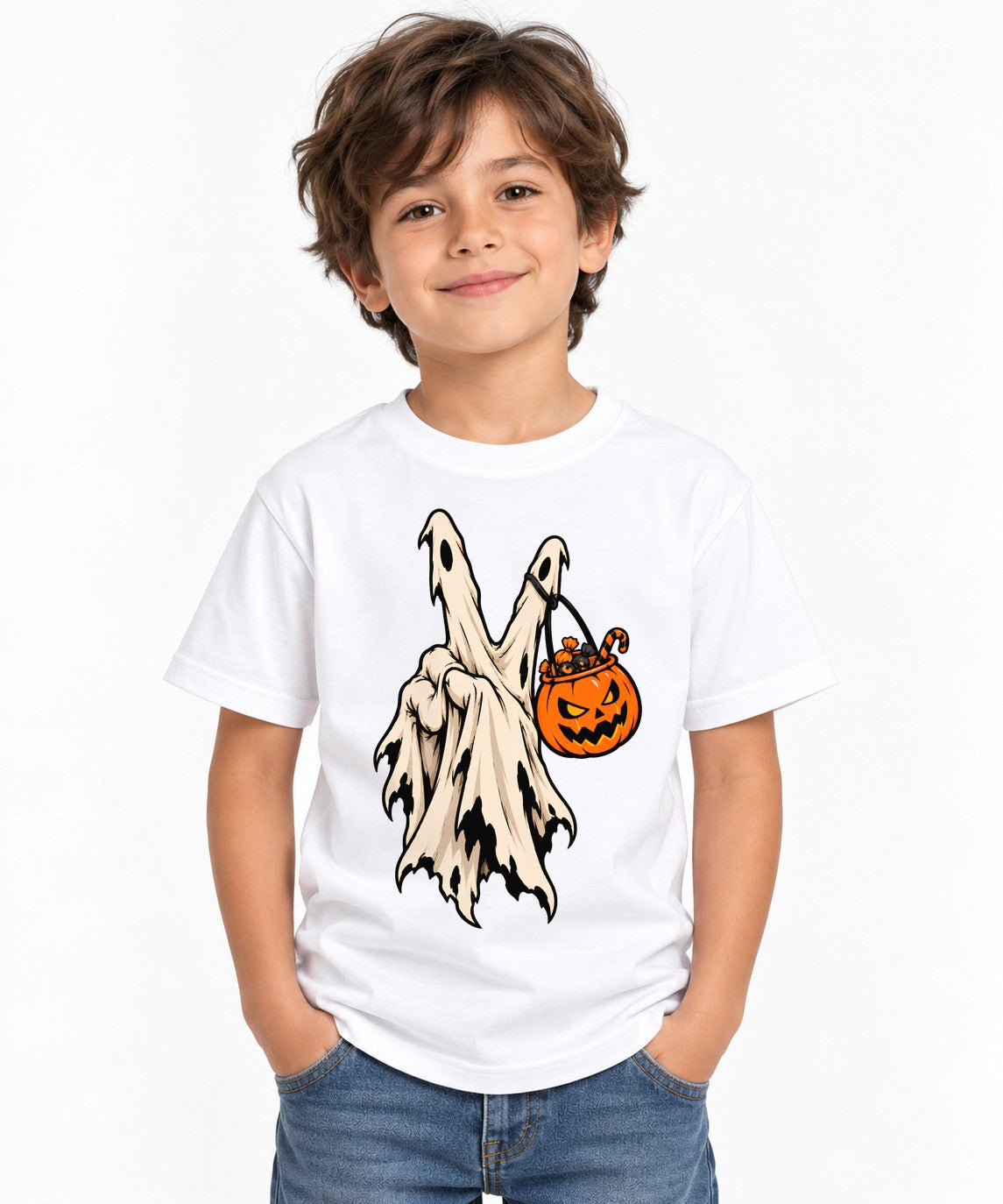 Ghost Trick Or Treat - White