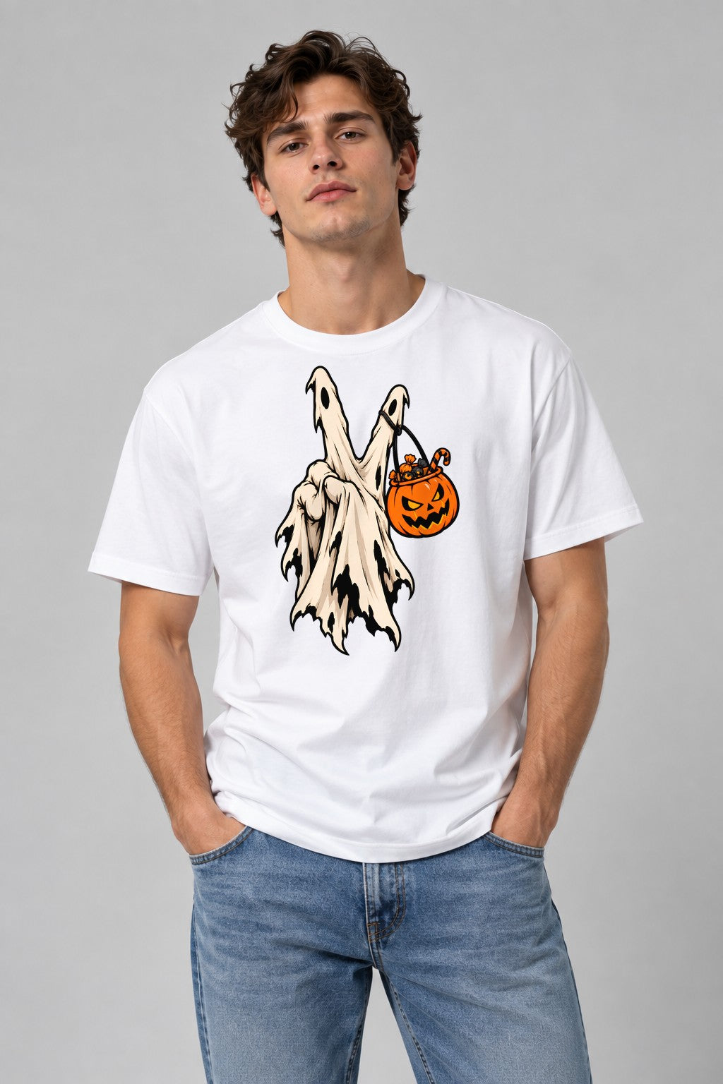 Ghost Trick Or Treat - White