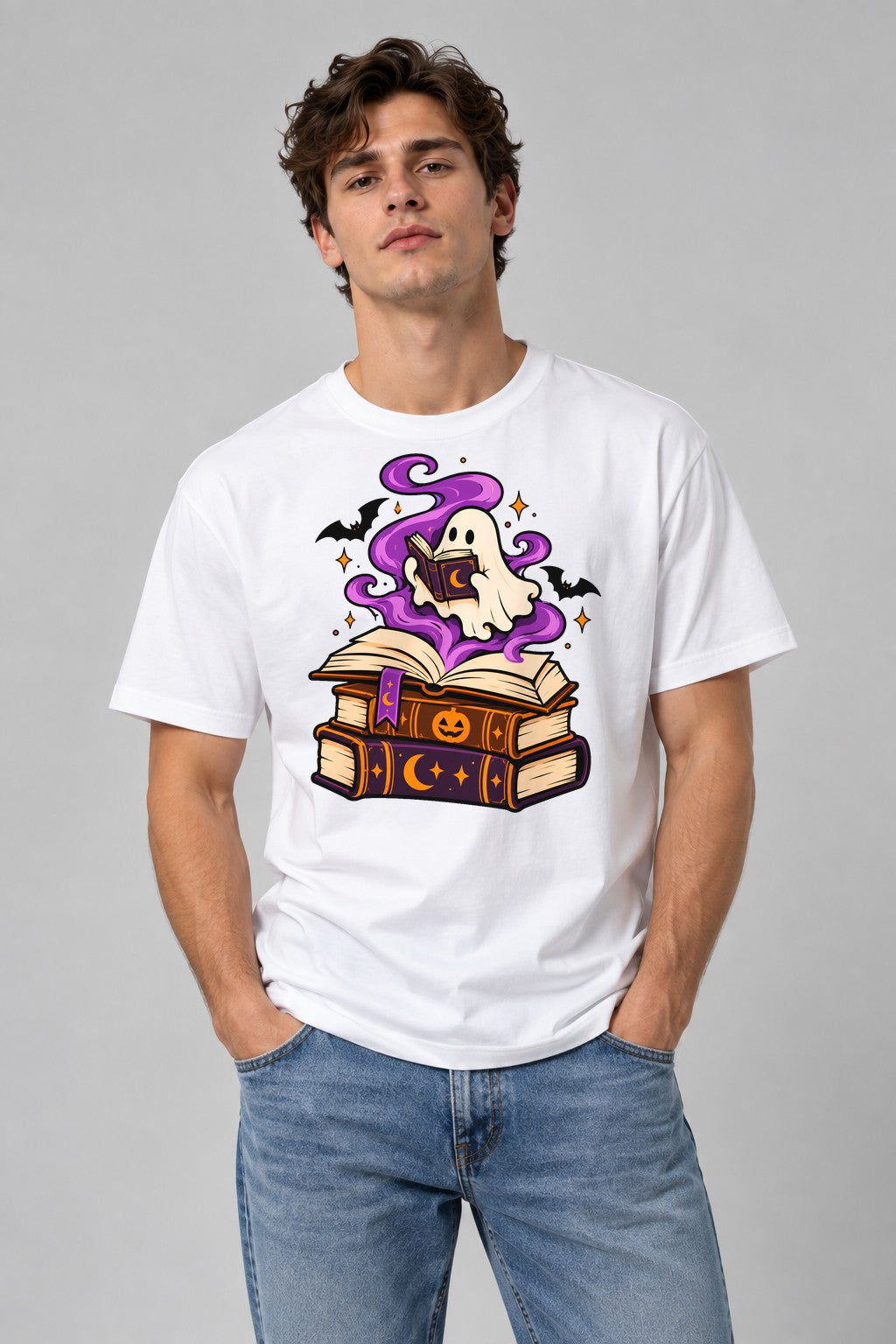 Ghostly Reader - White