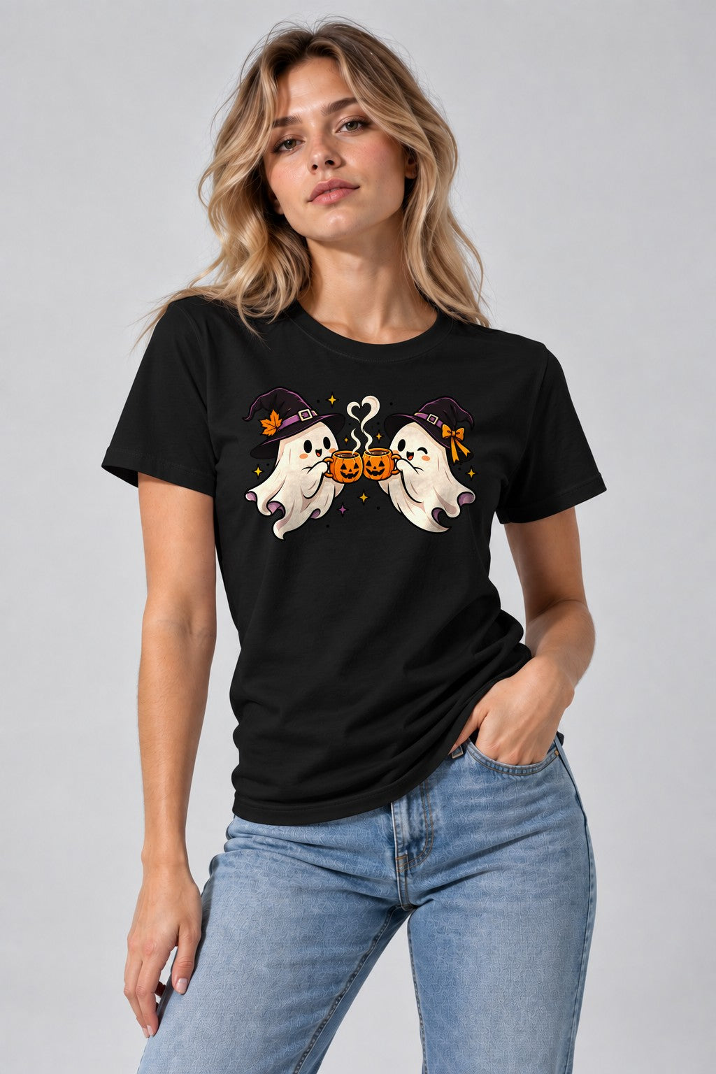 Ghostly Witch Cheers - Black